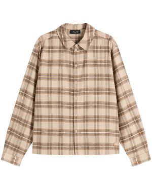 Dime Plaid Flannel Shirt - Natural