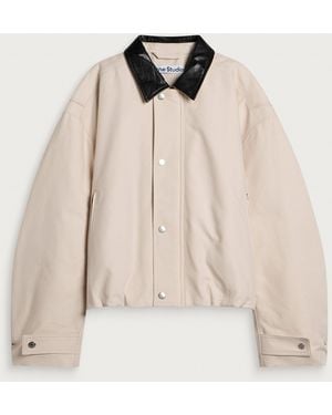 Acne Studios Opado Cotton Satin Jacket - Natural