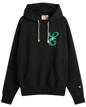 Champion For E By End. Hoodie 'Emerald' - Black