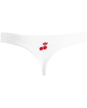 Fruity Booty Commando Thong - White