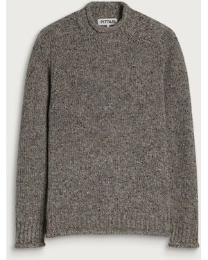 Pittari Findhorn Donegal Roll Collar Jumper - Grey