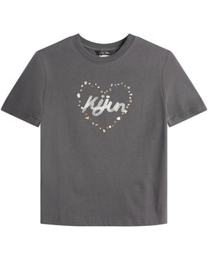 Kijun Pebble Heart T-Shirt - Gray