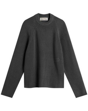 About Blank Rib Mock Neck Crew - Black