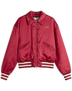 Second/Layer Second Layer Aces Satin Club Souvenir Jacket - Red