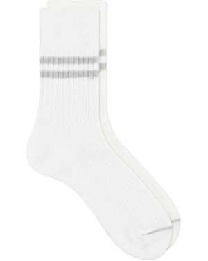 RoToTo Hemp Organic Cotton Stripe Sock - White