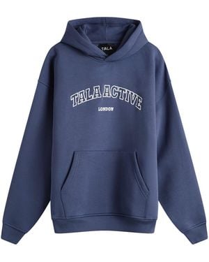 Tala Oversized Active Logo Hooded Sweatshirt - Blue