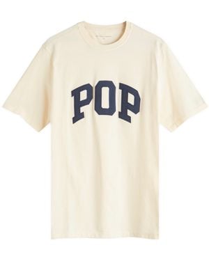 Pop Trading Co. Arch Logo T-Shirt - Natural