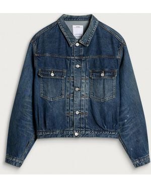 Visvim Damaged Denim Jacket - Blue