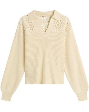 Levi's Bianca Crochet Polo Sweater - Natural