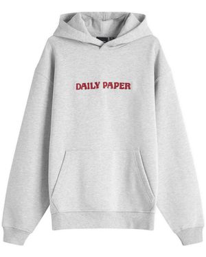Daily Paper Chain Stitch Oversized Hoodie - White