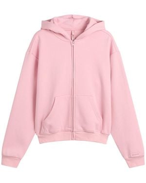 Skims Cotton Fleece Classic Zip Up Hoodie - Pink