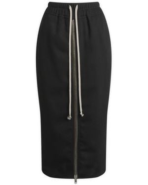 Rick Owens Zipped Short Pillar Skirt - Black