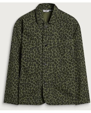 Service Works Patterned Easy Chef Shirt - Green