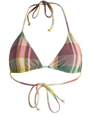 Fruity Booty Check Bikini Halter Top - Green