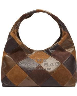 Marc Jacobs Suede Patchwork Sack Bag - Brown