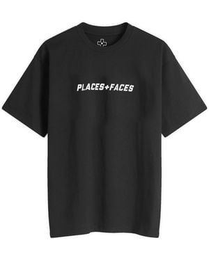 【関税込】◇PLACES+FACES◇P + F リフレクティブ ロゴ Tシャツ PLACES+FACES SHORT SLEEVE REFLECTIVE T-SHIRT / NV | KingStar