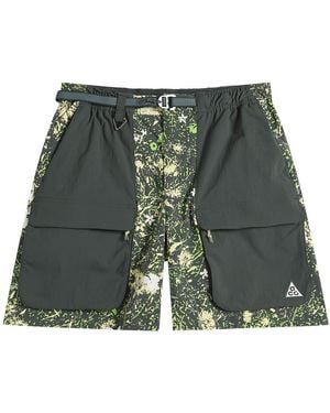 Nike Acg All Over Print Smith Summit Shorts - Green