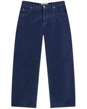 Folk Barrel Leg Pant - Blue