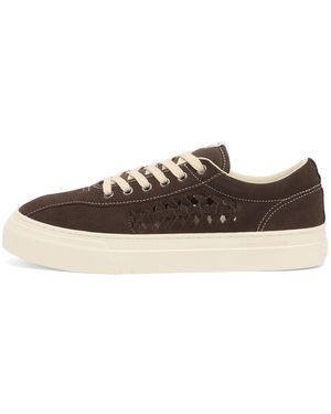 Stepney Workers Club Dellow Woven Suede Trainer - Brown