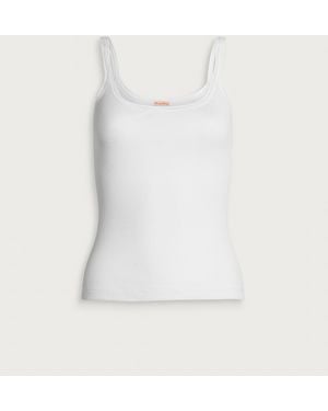 Fruity Booty Intimo Lace Trim Tank Top - White