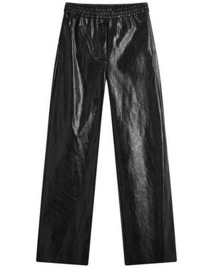 Weekend by Maxmara Plutone Faux Leather Trouser - Grey