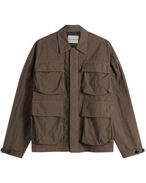 MKI Miyuki-Zoku Garment Dye Box Overshirt - Brown