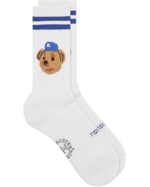 Rostersox Team Bear Socks - White
