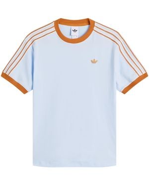 adidas 3S Crochet Stripe T-Shirt - Blue
