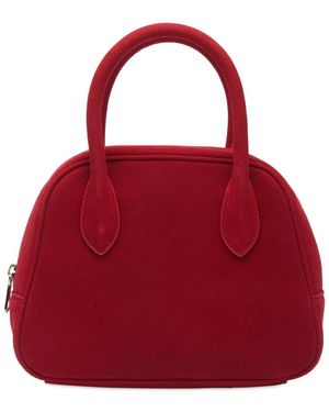 DUNST Suede Boston Bag - Red