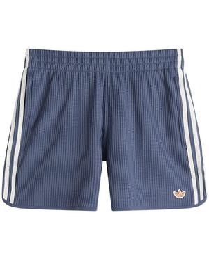 adidas Waffle Knit Sprinter Shorts - Blue