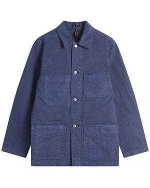 Drake's Canvas Chore Jacket - Blue