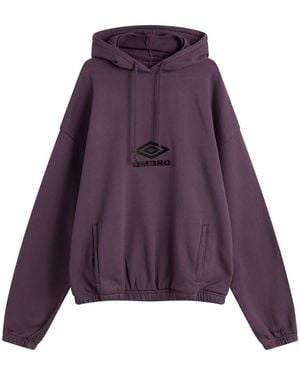 Umbro by Slam Jam Og Logo Mask Hoodie - Purple