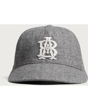 About Blank Monogram Herringbone Cap - Grey