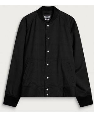 Comme des Garçons Wool Glen Check Bomber Jacket, Size: Large - Black