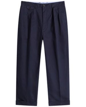Beams Plus 2 Pleat Chino - Blue