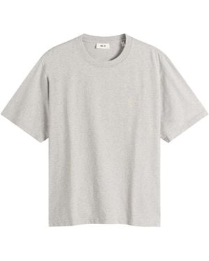 NN07 Jett Embroidered T-Shirt - Grey