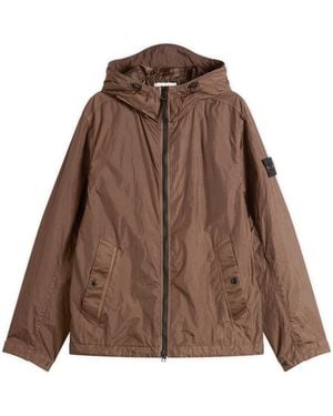 Stone Island Crinkle Reps Jacket - Brown