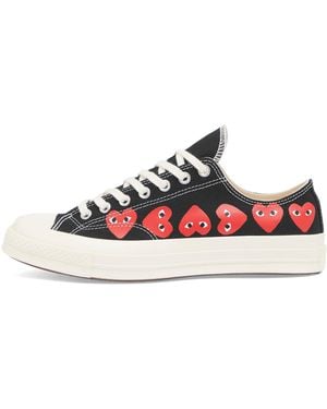 COMME DES GARÇONS PLAY X Converse Multi Heart Low Trainer - Black