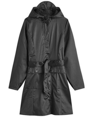 Rains Curve Long Jacket - Grey