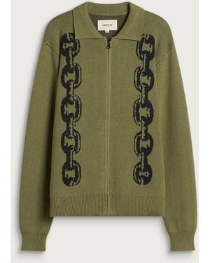 Heresy Chain Knit Shirt - Green