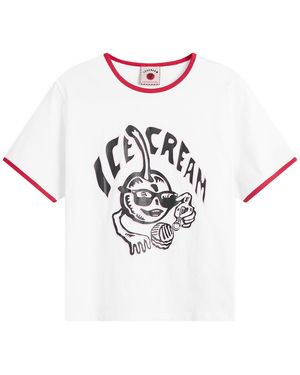 ICECREAM Cherry Ringer T-Shirt - White