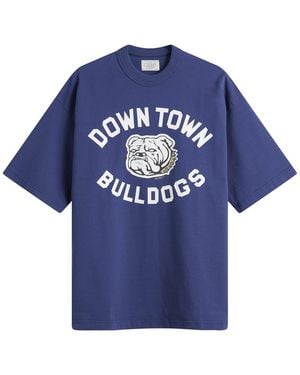 Unlikely Dry Goods "Bulldogs" Graphic T-Shirt - Blue