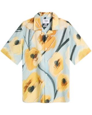 Wax London Didcot Abstract Applique Vacation Shirt - Blue
