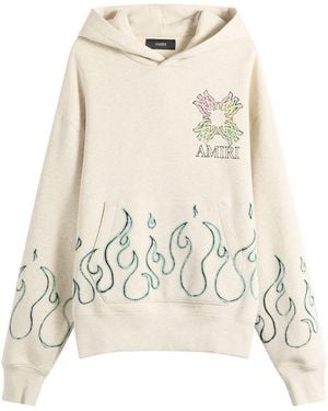 Amiri Ma Quad Flames Hoodie - Natural