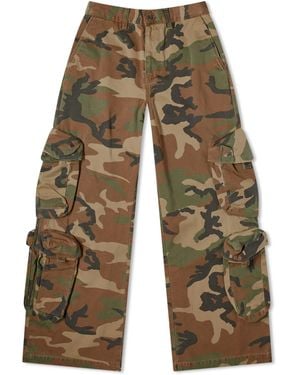 Amiri Camo Baggy Cargo Pants - Green