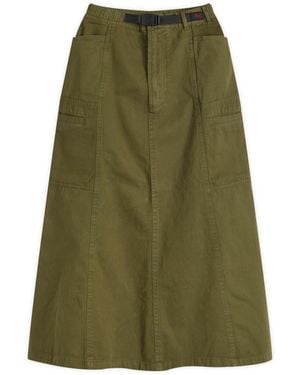 Gramicci Organic Cotton Voyager Midi Skirt - Green