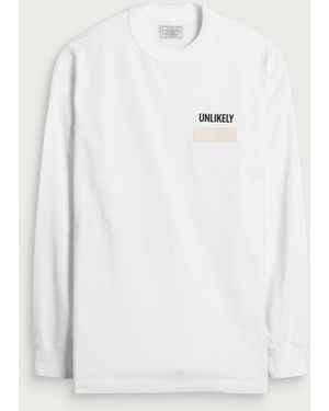 Unlikely Dry Goods Long Sleeve Team T-Shirt - White