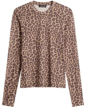 Anine Bing Sylvie Long Sleeve T-Shirt - Brown