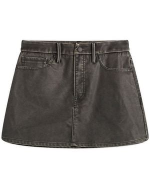 GOOD AMERICAN Faux Leather Good 90S Mini Skirt - Black