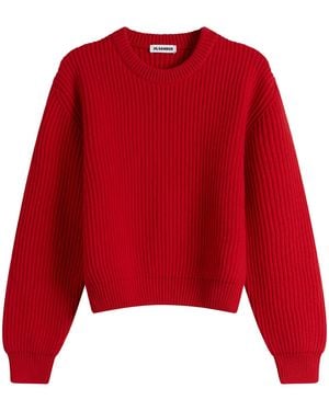 Jil Sander Long Sleeve Jumper - Red